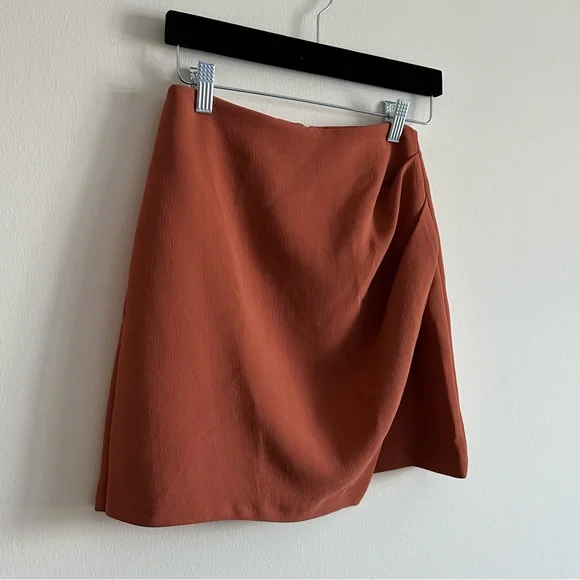 Wilfred Aritzia Wrap Mini Skirt Terracotta | Size 0 NWOT - Picture 6 of 6